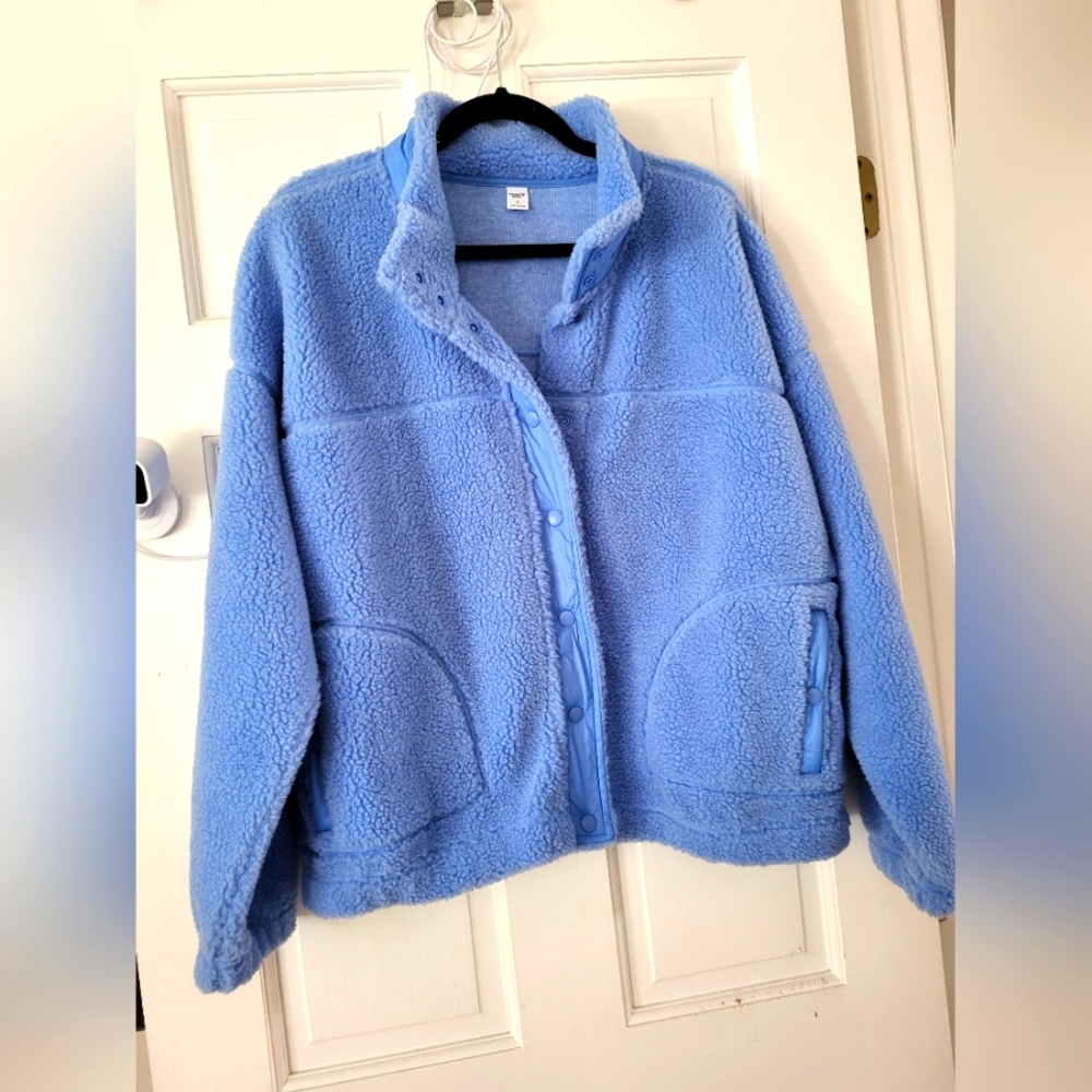 Old Navy Blue Sherpa Jacket